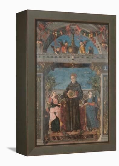 St Bernardine of Siena and Angels-Andrea Mantegna-Framed Premier Image Canvas