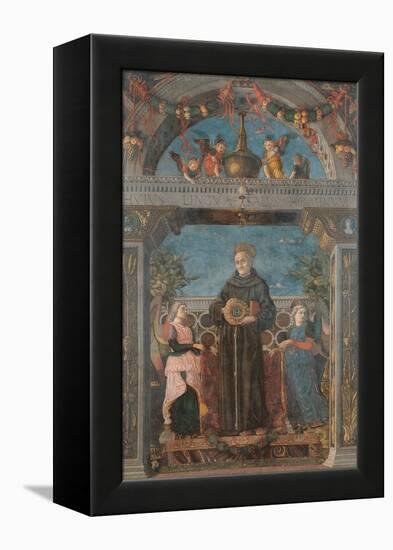 St Bernardine of Siena and Angels-Andrea Mantegna-Framed Premier Image Canvas