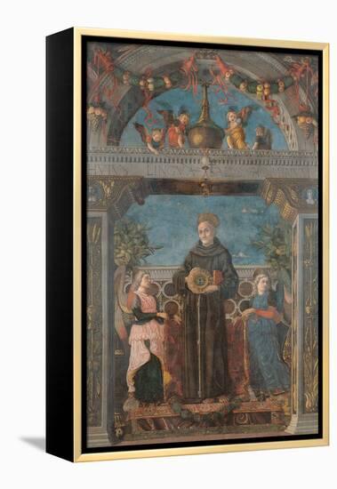 St Bernardine of Siena and Angels-Andrea Mantegna-Framed Premier Image Canvas