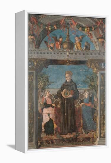 St Bernardine of Siena and Angels-Andrea Mantegna-Framed Premier Image Canvas