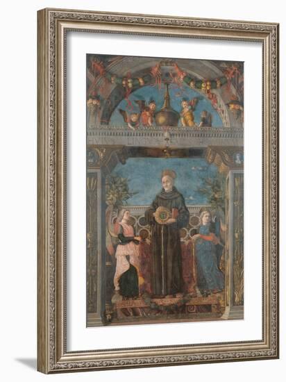 St Bernardine of Siena and Angels-Andrea Mantegna-Framed Giclee Print