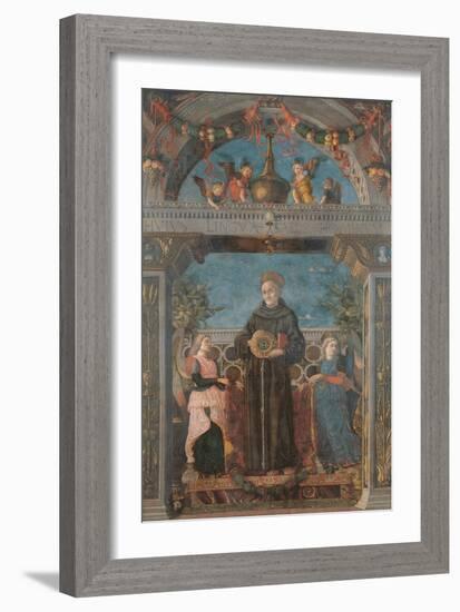 St Bernardine of Siena and Angels-Andrea Mantegna-Framed Giclee Print