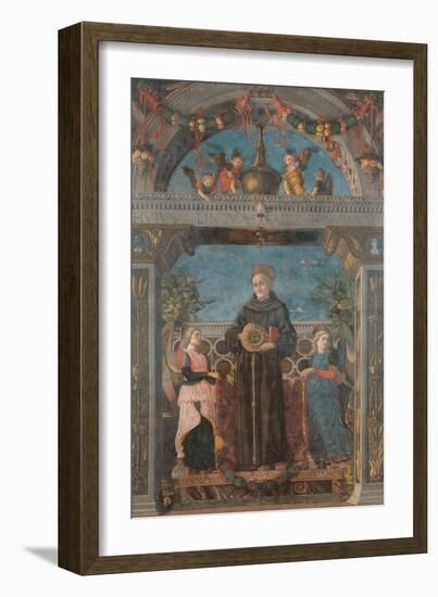 St Bernardine of Siena and Angels-Andrea Mantegna-Framed Giclee Print