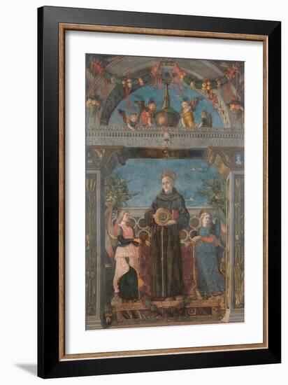 St Bernardine of Siena and Angels-Andrea Mantegna-Framed Giclee Print