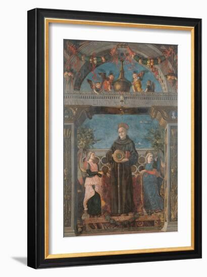 St Bernardine of Siena and Angels-Andrea Mantegna-Framed Giclee Print