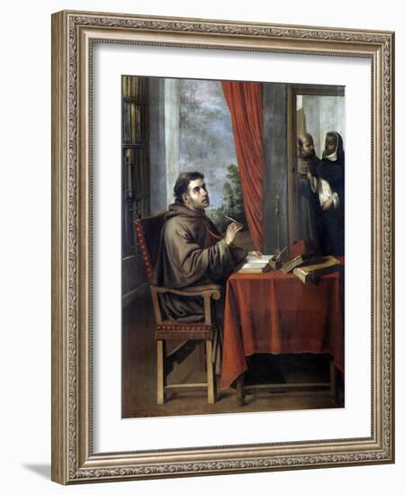 St. Bonaventure Receiving the Visit of Thomas Aquinas-null-Framed Photographic Print