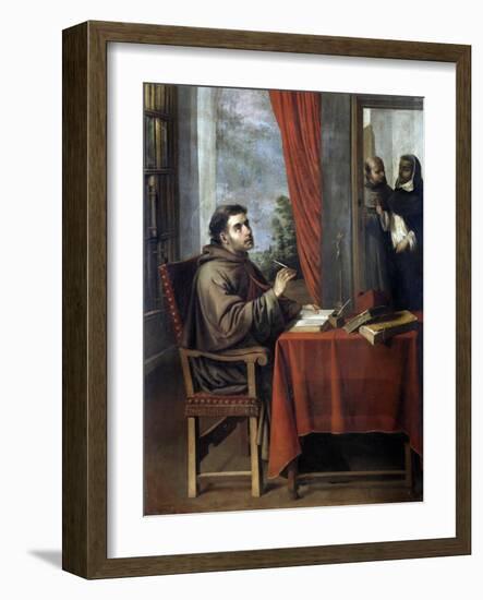 St. Bonaventure Receiving the Visit of Thomas Aquinas-null-Framed Photographic Print