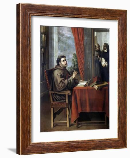 St. Bonaventure Receiving the Visit of Thomas Aquinas-null-Framed Photographic Print