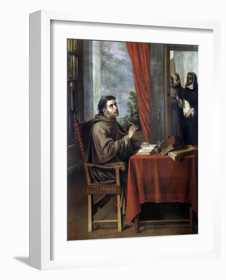 St. Bonaventure Receiving the Visit of Thomas Aquinas-null-Framed Photographic Print