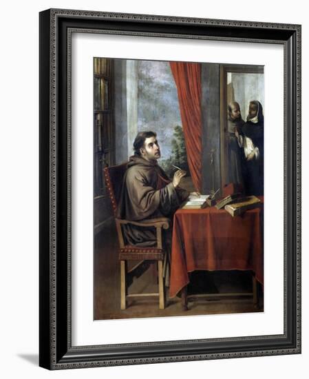 St. Bonaventure Receiving the Visit of Thomas Aquinas-null-Framed Photographic Print