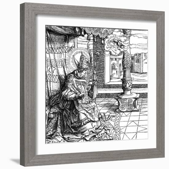 St Boniface, Bishop-null-Framed Art Print