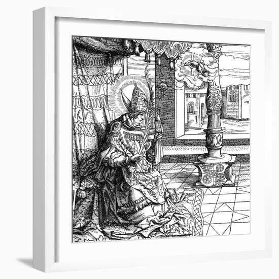 St Boniface, Bishop-null-Framed Art Print