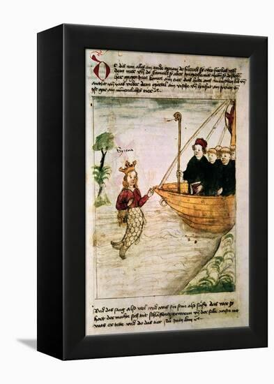 St. Brendan and a Siren, from the German Translation of 'Navigatio Sancti Brendani Abbatis', C.1476-German-Framed Premier Image Canvas