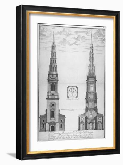 St Bride's Church, Fleet Street, City of London, 1700-William Emmett-Framed Giclee Print
