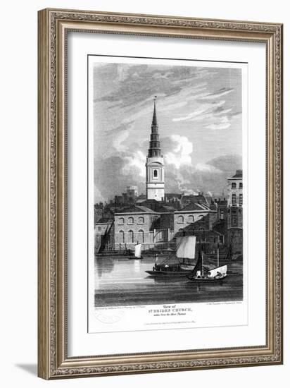 St Bride's Church, London, 1815-Matthews-Framed Giclee Print