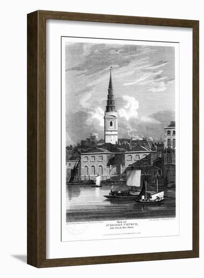 St Bride's Church, London, 1815-Matthews-Framed Giclee Print