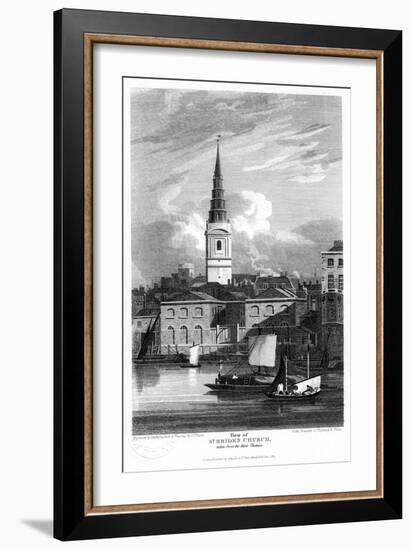 St Bride's Church, London, 1815-Matthews-Framed Giclee Print