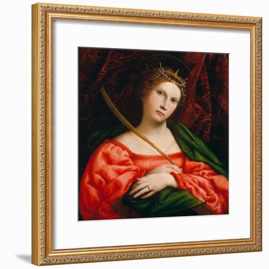 St. Catherine, 1522-Lorenzo Lotto-Framed Giclee Print