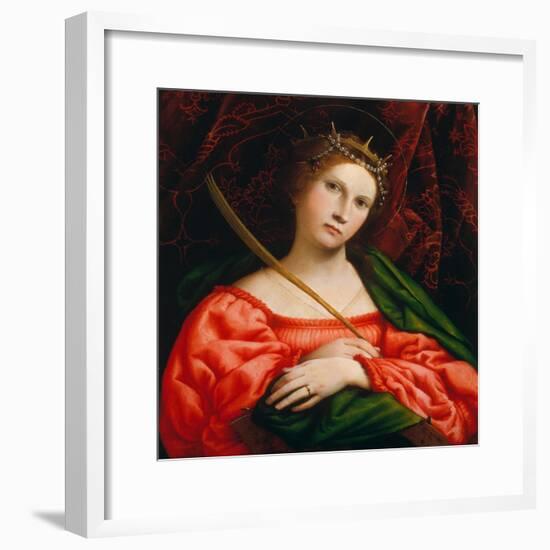 St. Catherine, 1522-Lorenzo Lotto-Framed Giclee Print