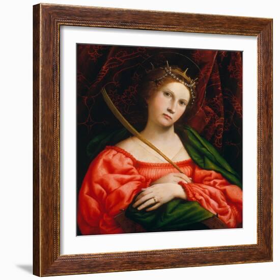 St. Catherine, 1522-Lorenzo Lotto-Framed Giclee Print