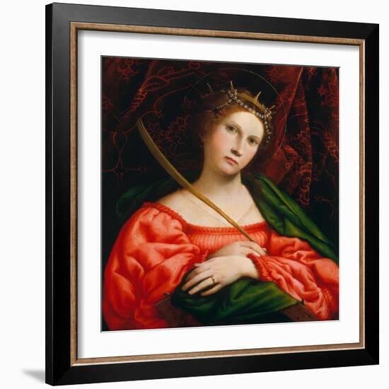 St. Catherine, 1522-Lorenzo Lotto-Framed Giclee Print