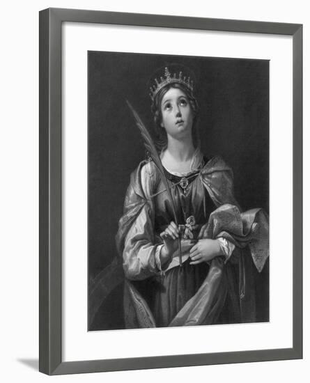 St Catherine, 19th Century-F Knolle-Framed Giclee Print