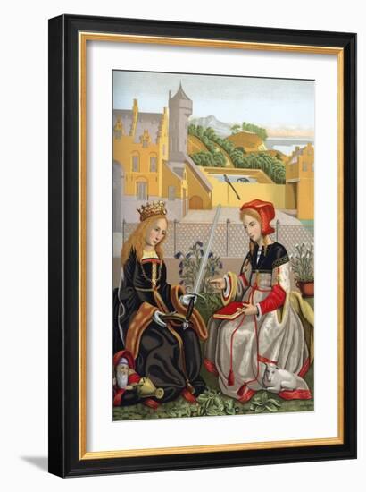St Catherine and St Agnes, 15th Century-Franz Kellerhoven-Framed Giclee Print