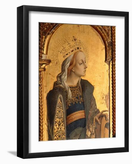 St. Catherine, Detail from the Santa Lucia Triptych-Carlo Crivelli-Framed Giclee Print