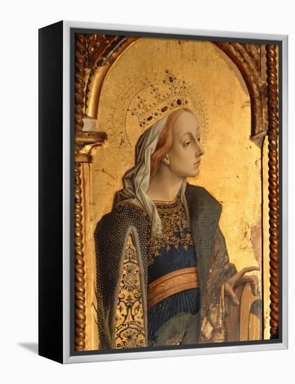 St. Catherine, Detail from the Santa Lucia Triptych-Carlo Crivelli-Framed Premier Image Canvas