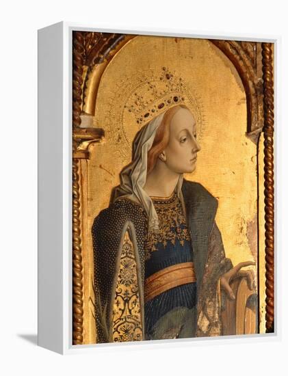 St. Catherine, Detail from the Santa Lucia Triptych-Carlo Crivelli-Framed Premier Image Canvas