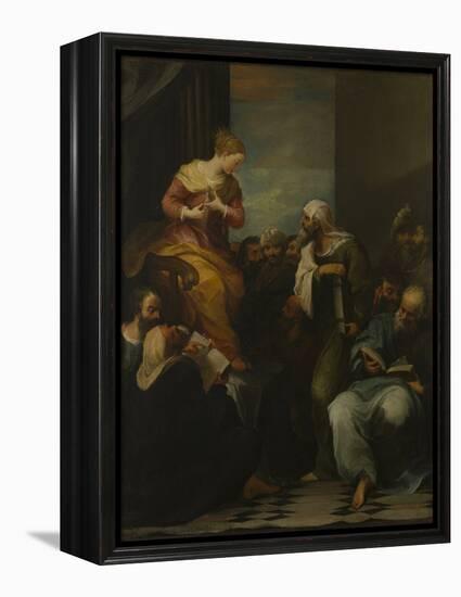 St Catherine disputing with the Judges-null-Framed Premier Image Canvas