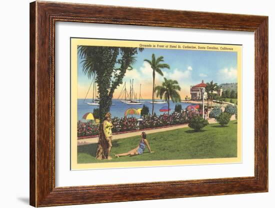 St. Catherine Hotel, Catalina-null-Framed Art Print