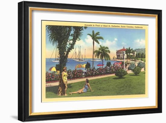 St. Catherine Hotel, Catalina-null-Framed Art Print