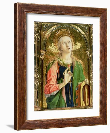 St. Catherine of Alexandria, Detail of the Sant'Emidio Polyptych, 1473-Carlo Crivelli-Framed Giclee Print