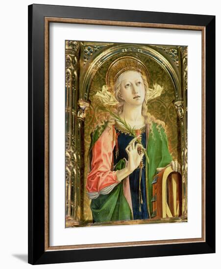 St. Catherine of Alexandria, Detail of the Sant'Emidio Polyptych, 1473-Carlo Crivelli-Framed Giclee Print