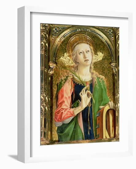 St. Catherine of Alexandria, Detail of the Sant'Emidio Polyptych, 1473-Carlo Crivelli-Framed Giclee Print