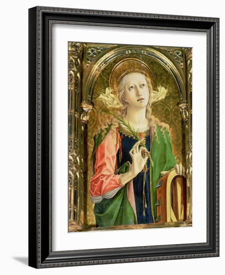 St. Catherine of Alexandria, Detail of the Sant'Emidio Polyptych, 1473-Carlo Crivelli-Framed Giclee Print