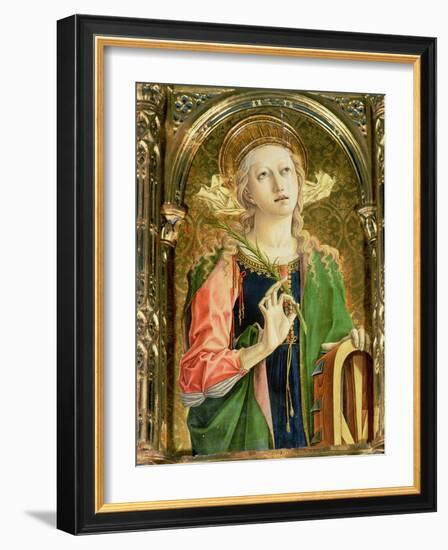 St. Catherine of Alexandria, Detail of the Sant'Emidio Polyptych, 1473-Carlo Crivelli-Framed Giclee Print