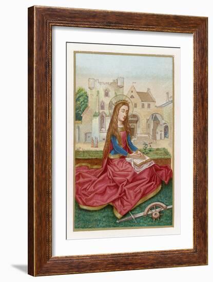 St. Catherine of Alexandria Virgin Martyr and Saint-null-Framed Art Print