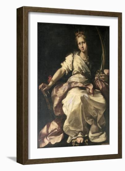 St. Catherine of Alexandria-Bernardo Strozzi-Framed Giclee Print