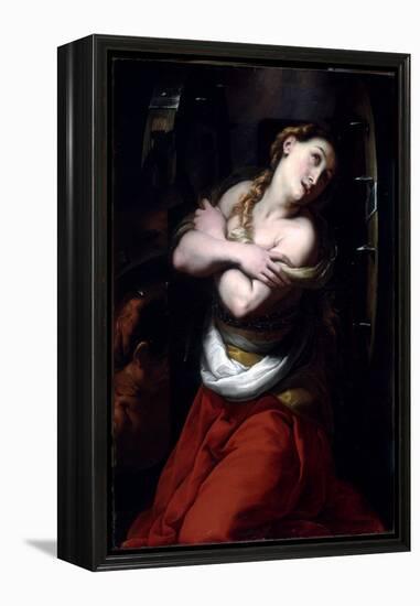 St. Catherine (Oil on Linen)-Giulio Cesare Procaccini-Framed Premier Image Canvas