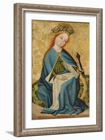 St. Catherine (Oil on Panel)-German School-Framed Giclee Print