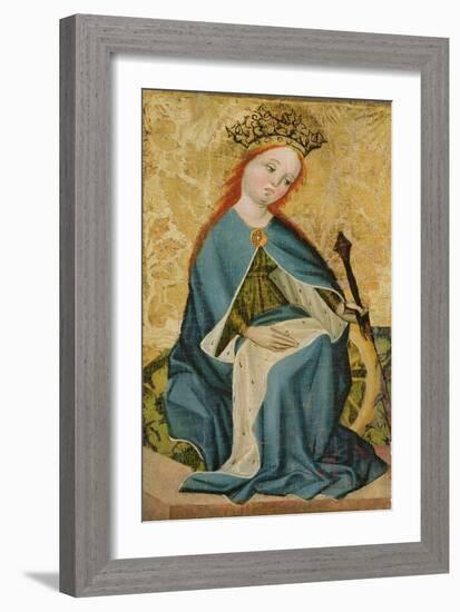 St. Catherine (Oil on Panel)-German School-Framed Giclee Print
