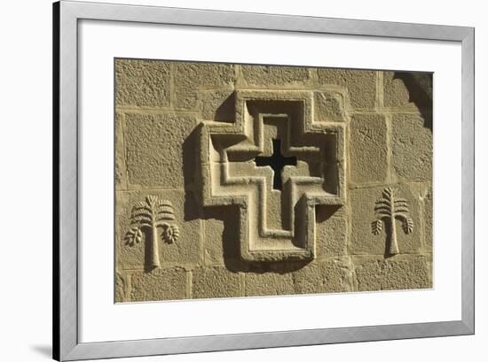 St Catherine's Monastery, Detail of Church Facade with Cross-null-Framed Giclee Print