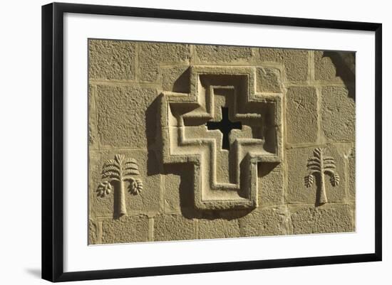 St Catherine's Monastery, Detail of Church Facade with Cross-null-Framed Giclee Print