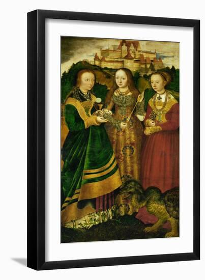 St. Catherines altar (1506).-Lucas Cranach the Elder-Framed Giclee Print