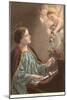 St. Cecelia at Piano with Putti-null-Mounted Art Print