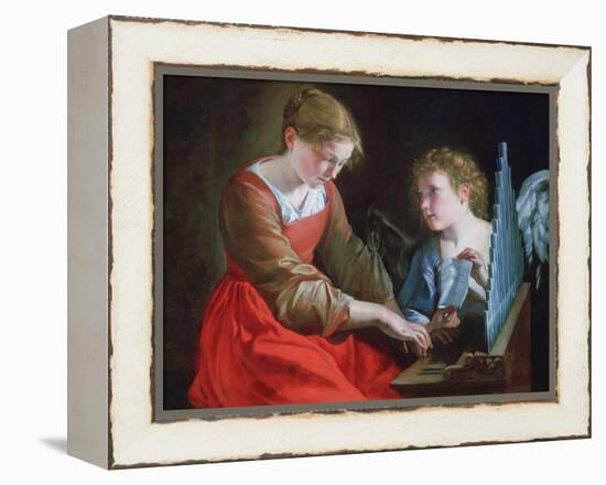 St Cecilia and an Angel, C1617-1618 and C1621-1627-Orazio Gentileschi-Framed Premier Image Canvas