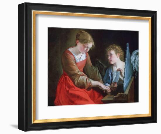 St Cecilia and an Angel, C1617-1618 and C1621-1627-Orazio Gentileschi-Framed Giclee Print