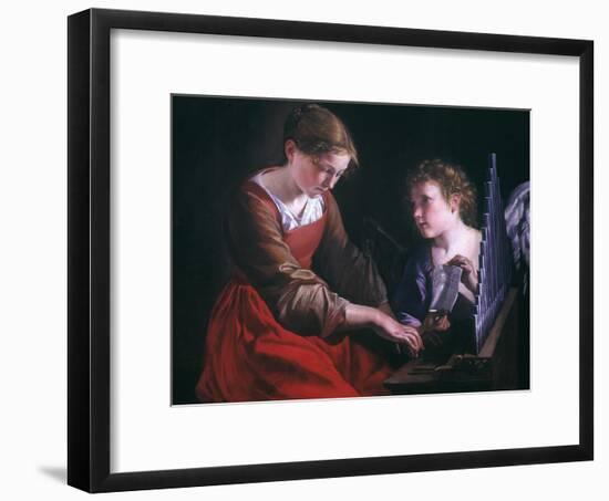 St. Cecilia And An Angel-Orazio Gentileschi-Framed Giclee Print